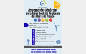 Assemblée Générale de la Ligue le 24 octobre prochain