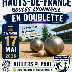 Résultats du régional Double du 17 Mai 2026 à Villers Saint Paul.