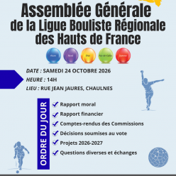 Assemblée Générale de la Ligue le 24 octobre prochain
